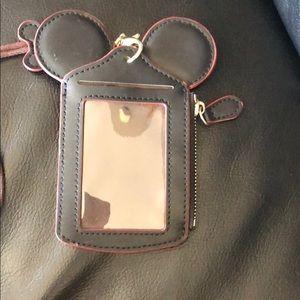 Over the neck ID holder Mickey Mouse
